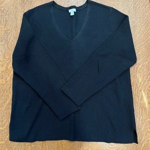 J. Jill Rib Knit V-Neck Sweater